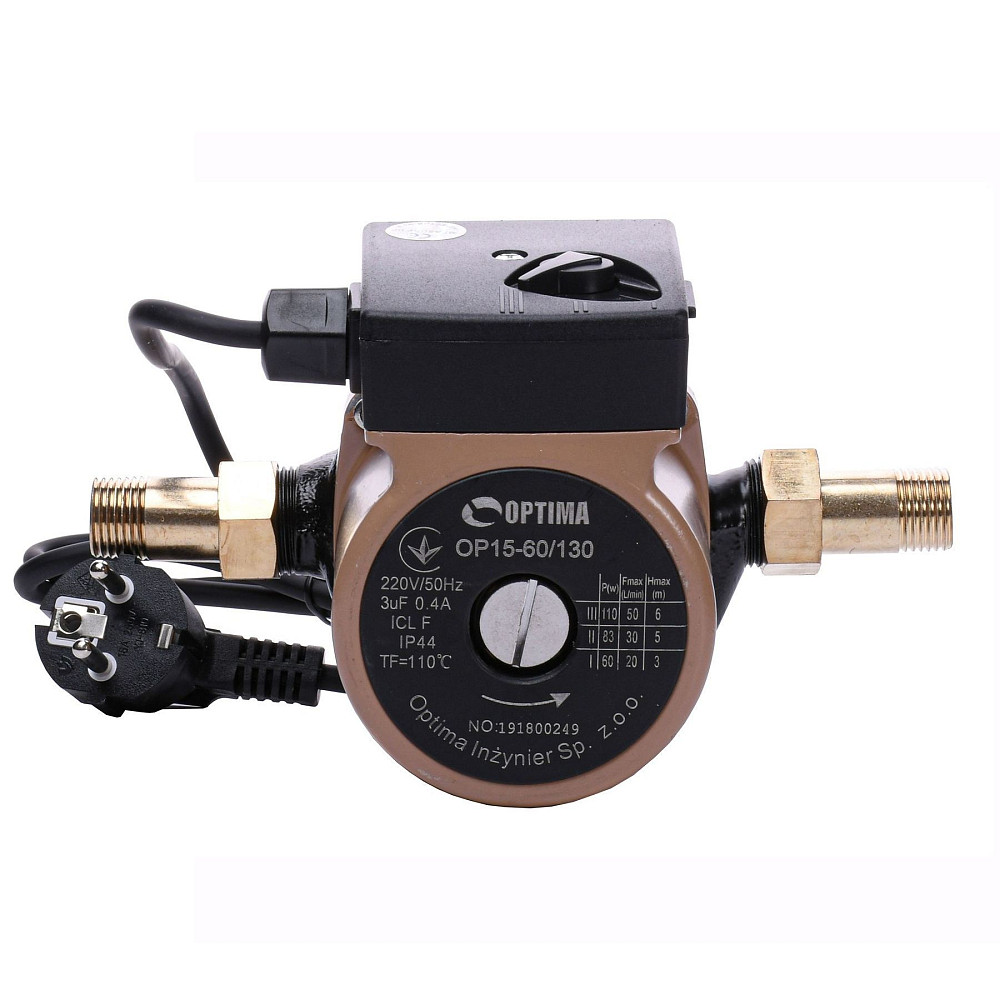 Насос циркуляційний Optima OP15-60 130мм + гайки, + кабель з вилкою Тернополь - изображение 1