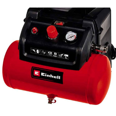 Компресор Einhell безмасляний TC-AC 190/6/8 OF, 1200Вт, 6л, 190л/хв, 8бар, 8.9кг (4020655) Вінниця - фото 3