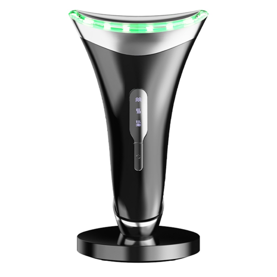 Массажер для шеи и лица MJ-400, EMS, подогрев 45°C, вибрация, LED, Type-C, IPX6, черный Киев