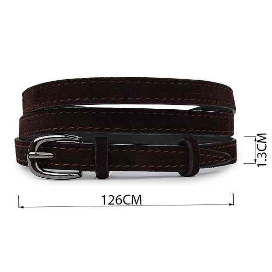 Замшевий стильний жіночий ремінь Vintage 20765 Темно-коричневий Київ