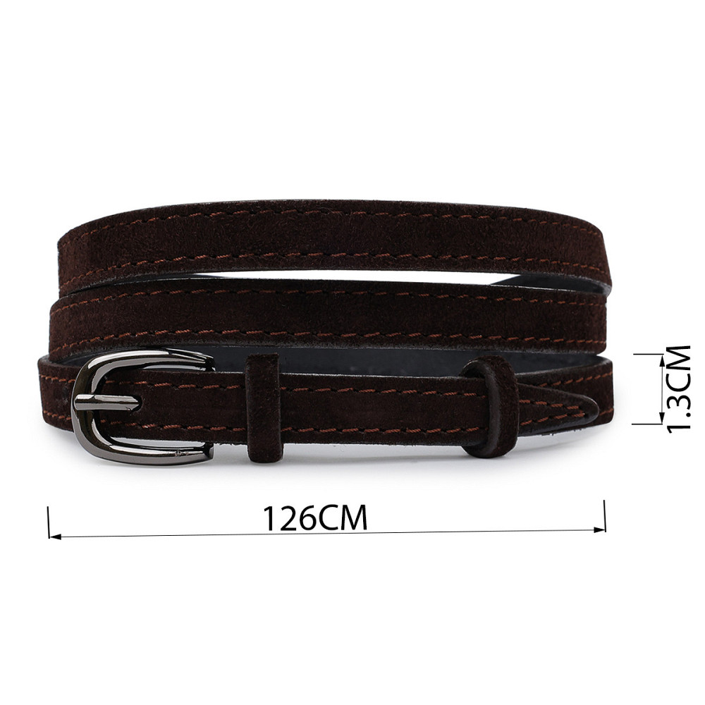 Замшевий стильний жіночий ремінь Vintage 20765 Темно-коричневий Київ - фото 3