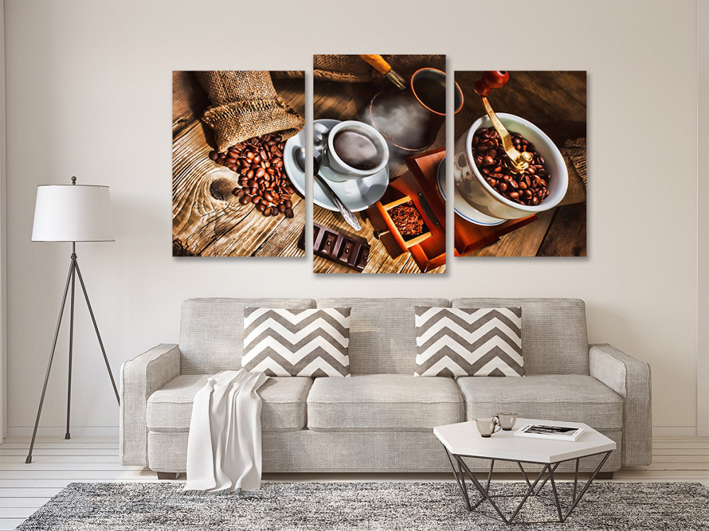 Модульная картина в гостиную / спальню Кавова естетика Art-623_3 100x150 см Киев - изображение 2