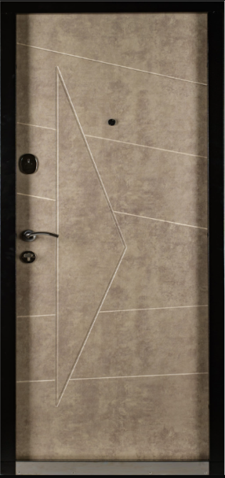 Двері вхідні Наші Двері РУБЕЖ Комбі Оксид темний / Оксид бежевий 960х2050 мм Київ - фото 2