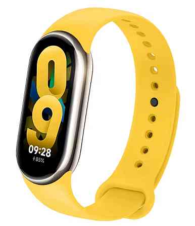 Ремінець для Xiaomi Mi Band 8 та Mi Band 9 силіконовий змінний браслет для фітнес трекера Xiaomi Mi Band (жовтий) Миколаїв