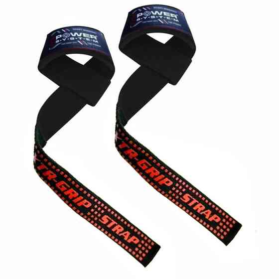 Лямки для тяги Power System PS-3430 XTR-Grip Straps Black/Red Луцьк
