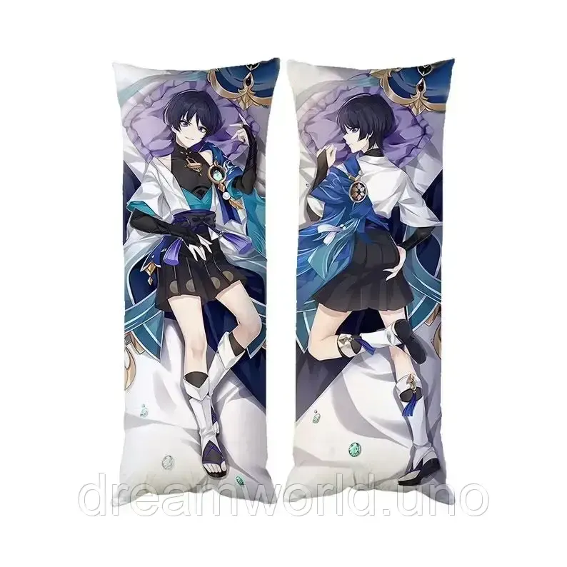 Подушка дакимакура Странник Геншин Импакт декоративная партовая подушка для обнимания 50х170 Харьков - изображение 1