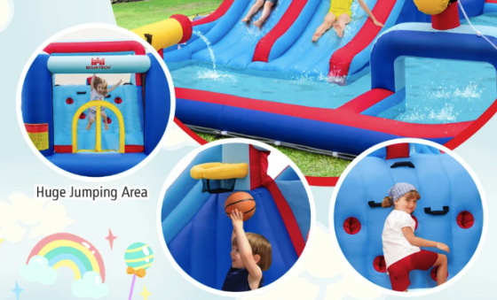 Надувний парк Costway Fun Kids із водними гірками (без вентилятора) Киев
