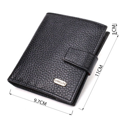 Гаманець Canpellini З натуральної шкіри Чорний (21728) Вінниця - фото 7