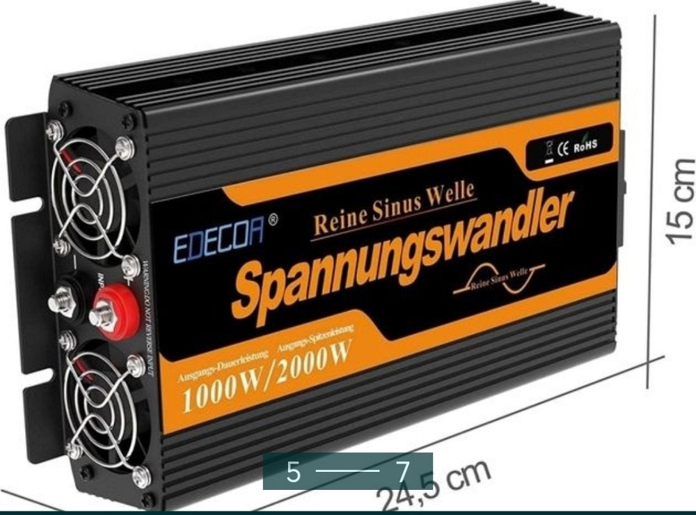 Новый Инвертор: EDECOA 1000W/2000W. Киев - изображение 5