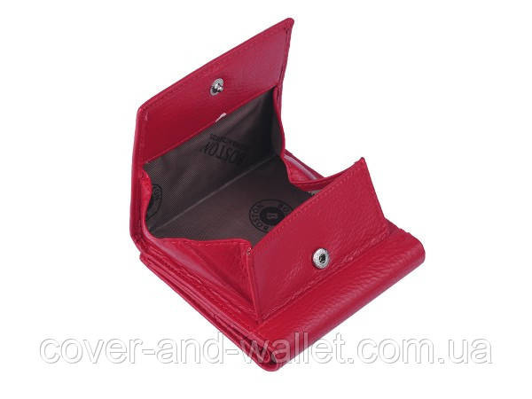 Маленький женский кожаный кошелек с удобной монетницей красного цвета ST 219 Киев - изображение 3