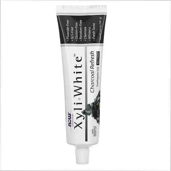 Зубная гель-паста с древесным углем мята Now Xyliwhite Charcoal Refresh Toothpaste 181 г Киев