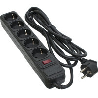 Мережевий фільтр живлення Patron 3.0 m3*1.5mm2 (SP-1653) 5 розеток BLACK (EXT-PN-SP-1653) Київ - фото 1