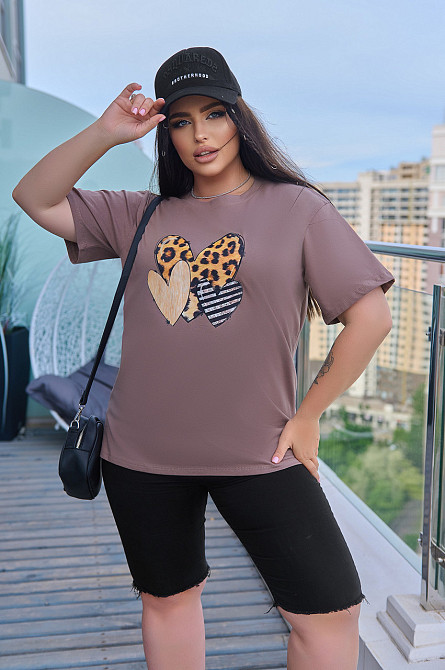 Жіноча літня футболка "Trio" оптом від виробника | Батал Київ - фото 8