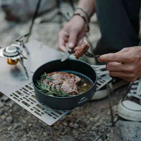 Набір посуду для кемпінгу Naturehike CNK2300CJ0002 алюміній (казанок + сковорода) 1,2 л Вінниця