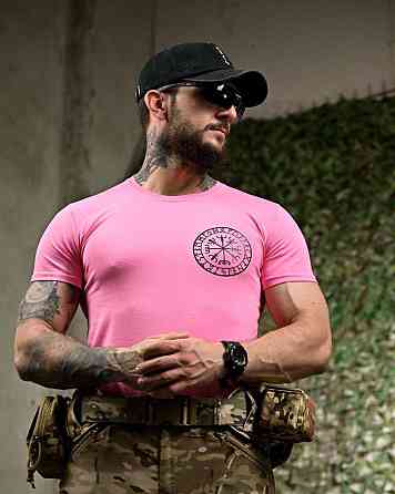 Бавовняна футболка ручки pink ПП7753 Київ