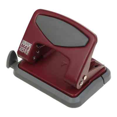 Дырокол Buromax металлический MORANDI STYLE, до 25 листов, 115 х 96 х 89 мм, бордовый (BM.4042-13) Винница