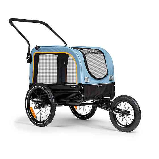 Corgi 2-in-1 Dog Trailer & Buggy 600D Oxford Steel Tube Запобігає прапору Синій (Німеччина, читати опис) Рівне