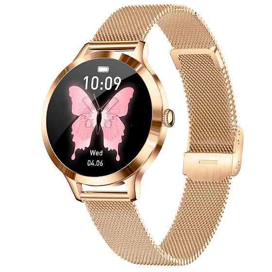 Умные наручные смарт часы Smart Vip Lady Butterfly Gold (Золотистый) Винница