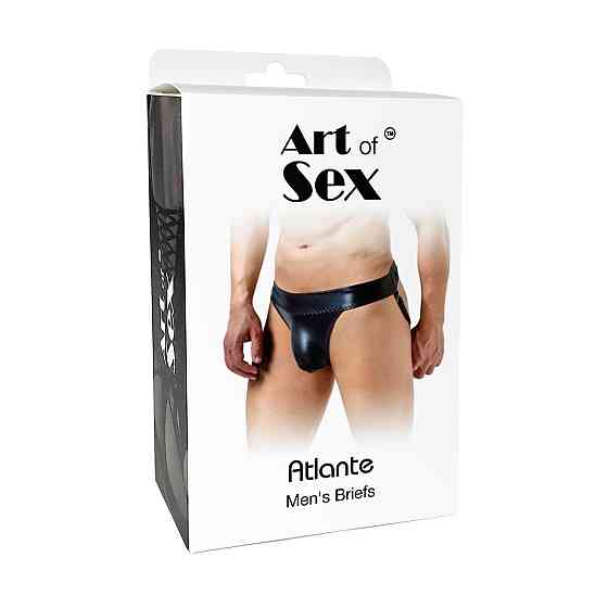 Мужские виниловые трусы Art of Sex - Atlante, цвет Черный, размер L-2XL Sex Aura Киев