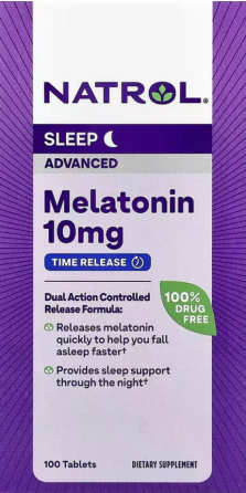 Мелатонін повільного вивільнення 10 мг Natrol Melatonin Advanced Sleep 100 таб Київ