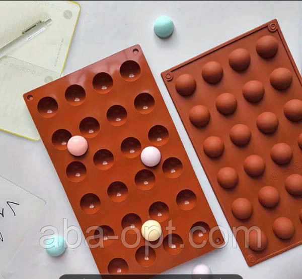 Форма силіконова на 24 виробів 29 х 17 см Напівсфера ( шт.) Одеса - фото 1