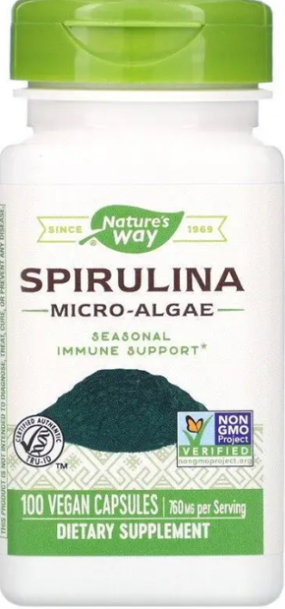 Спирулина Nature's Way Spirulina 760 мг 100 капс Киев - изображение 1