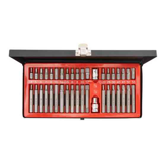 Набор звезд и шестигранников STORM, Cr-V, 40 ед. (TORX, HEX, SPLINE) INTERTOOL ET-8040 Киев