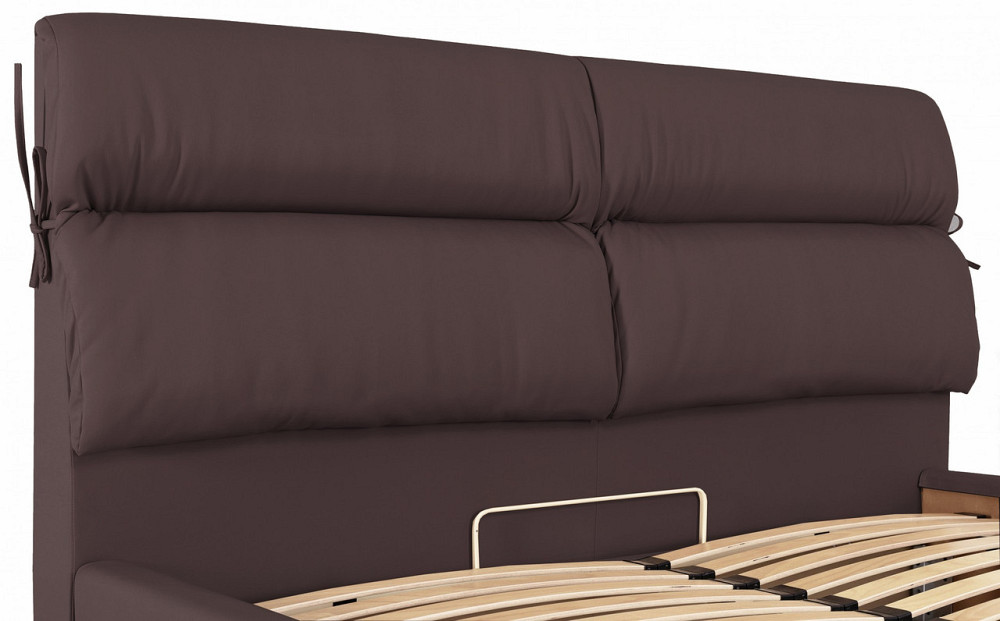 Ліжко Двоспальне Edinburgh VIP 180 х 200 см Fly 2231 З додатковою металевою цільнозварною рамою Темно-коричневий Дніпро - фото 19