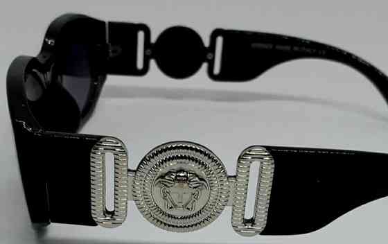 Брендовые хитовые очки унисекс черные градиент с серебристым логотипом. Киев