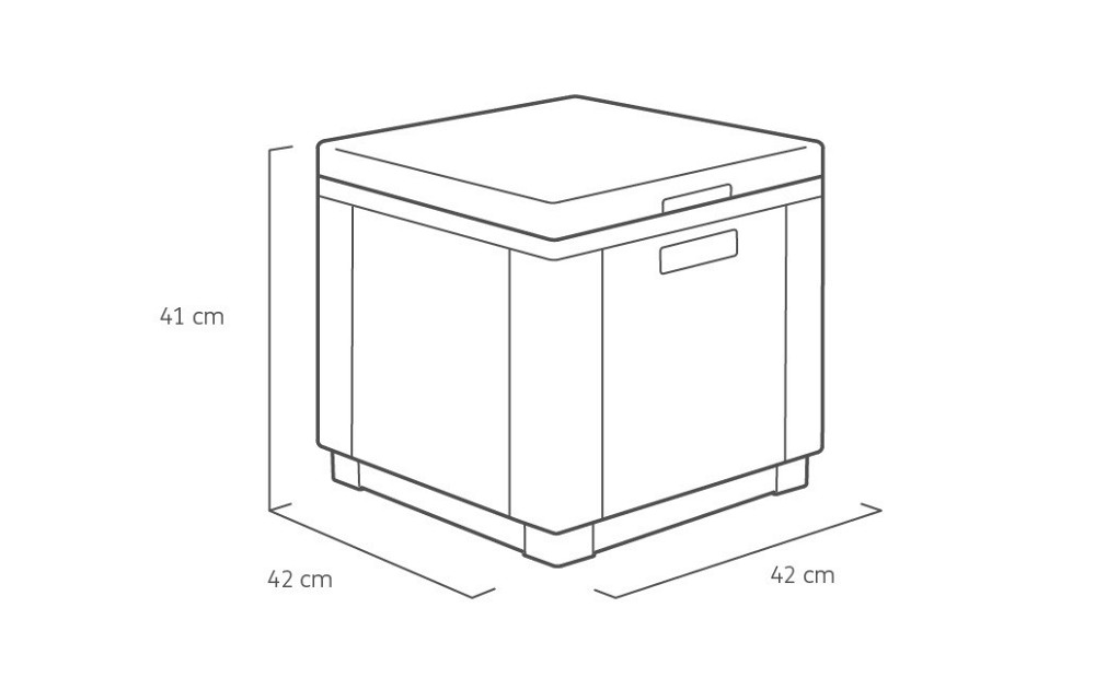 Стіл-скриня з термоізоляцією Allibert Ice Cube, графіт Київ - фото 10
