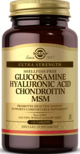 Для суглобів і зв'язок Solgar Glucosamine Hyaluronic Acid Chondroitin MSM 120 табл Київ - фото 1
