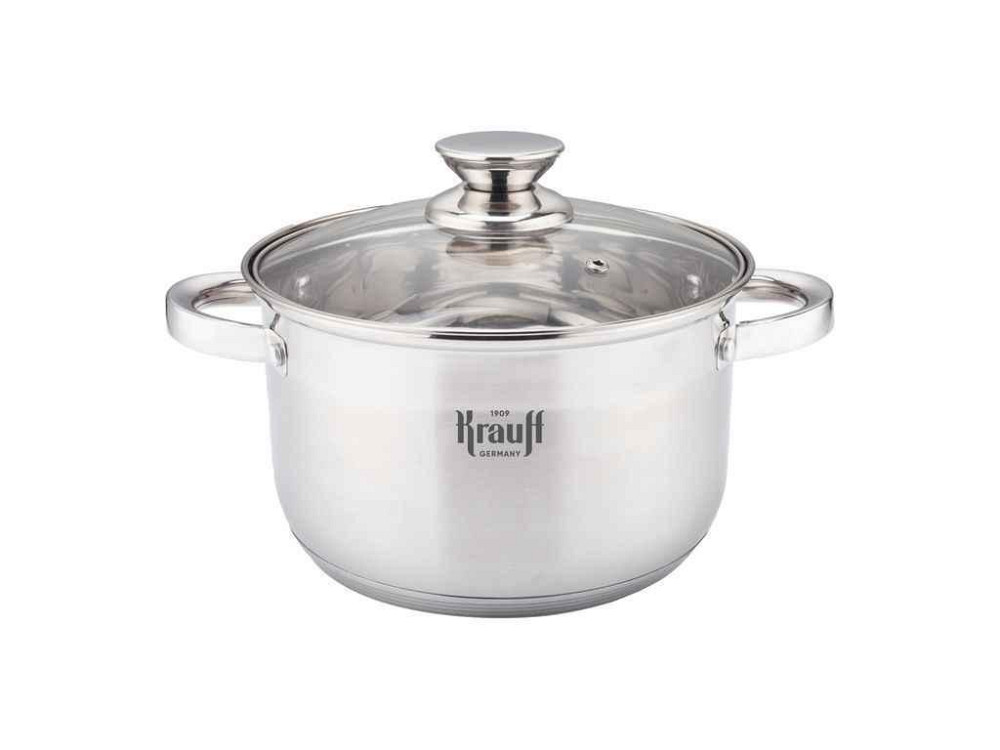 Каструля 3,3л зі скляною кришкою 20см 26-238-101 ТМ KRAUFF Київ - фото 1