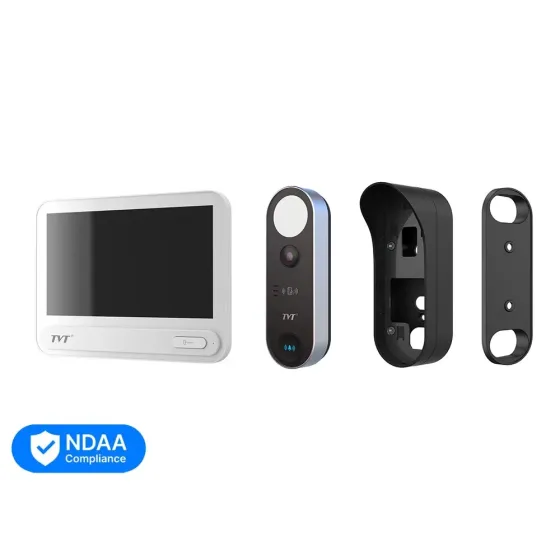 Комплект IP-відеодомофона з WiFi TVT TE-KT6101-001 White: відеодомофон 7