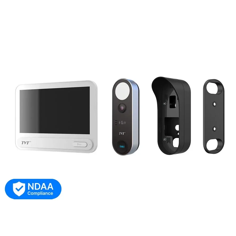 Комплект IP-відеодомофона з WiFi TVT TE-KT6101-001 White: відеодомофон 7