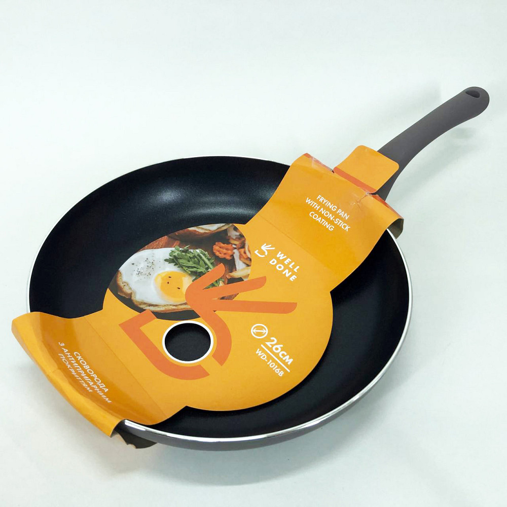 Сковорода антипригарна індукційна WELL DONE WD-1016B 26 см, Туристичні сковорідки купити недорого ZG-33 Івано-Франківськ - фото 5