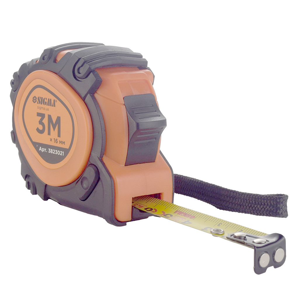 Sigma Рулетка магнитная обрезиненная JT фиксатор+тормоз 5м×19мм SIGMA (3823051) Коломыя - изображение 9