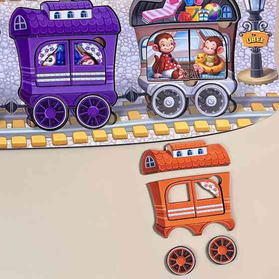 Дерев'яний дитячий сортер "Потяг великий" (ПСД296) PSD296 Вінниця