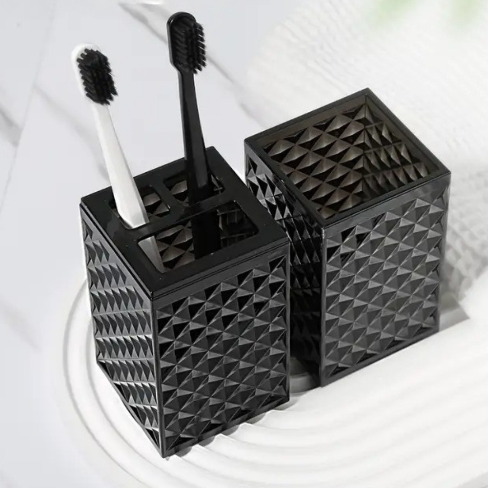 Набор аксессуаров 4в1 для ванной и душа, дозатор для мыла, мыльница, стаканы,материал акрил стаканы,черный Каменец-Подольский - изображение 7