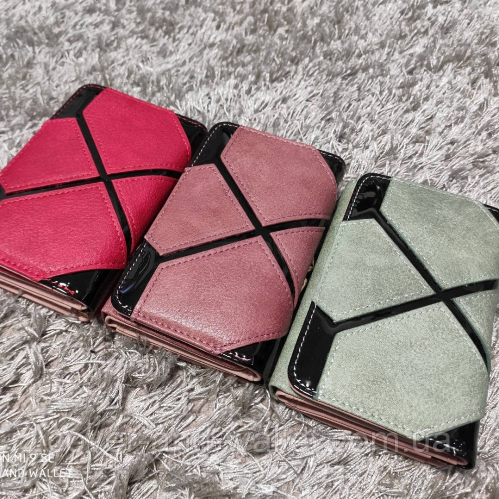 Красивый маленький женский кошелёк с лаковыми вставками MD 623 Киев - изображение 7