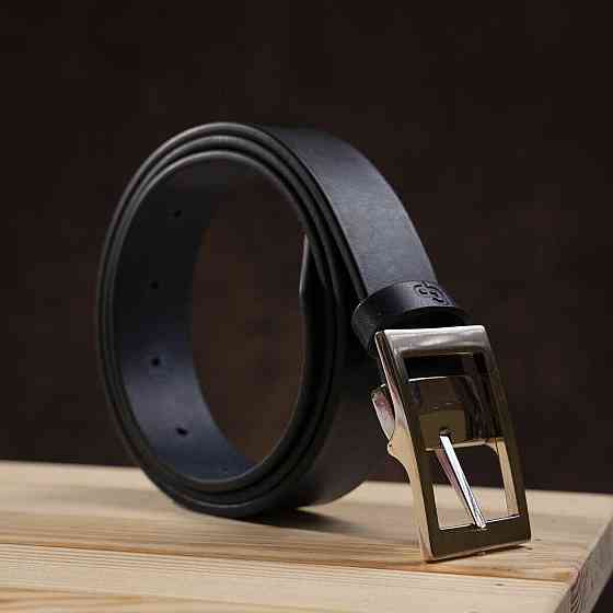 Ремень мужской Grande Pelle 11058 кожаный Синий Киев