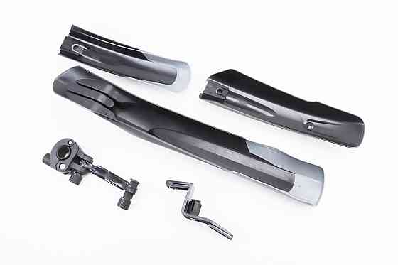 Крила пластмасові 24-26" MTB швидкознімні, чорно-сірі H-N27F/H-N27B Київ