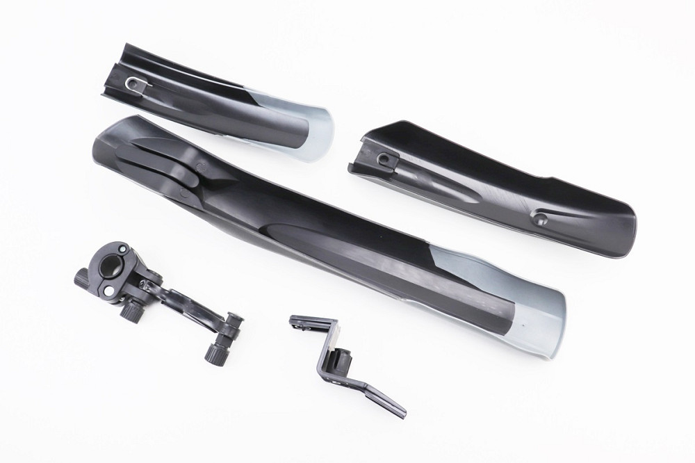 Крила пластмасові 24-26" MTB швидкознімні, чорно-сірі H-N27F/H-N27B Київ - фото 2