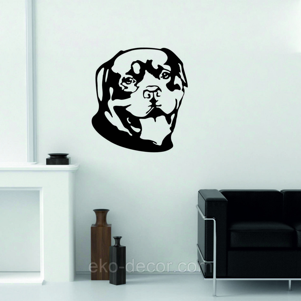 Декоративное настенное Панно «Ротвелер», Декор на стену 70*70 см, Черный Киев - изображение 7