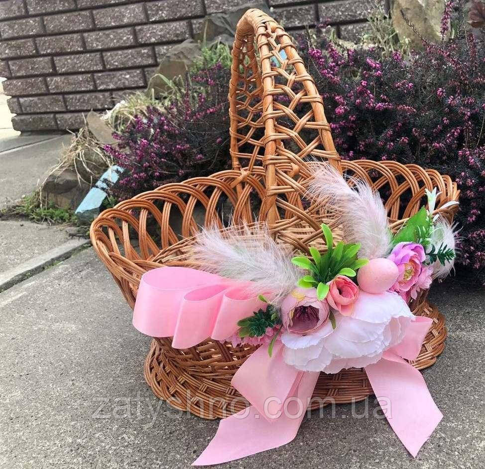 Пасхальний кошик плетений з прикрасою Київ - фото 8