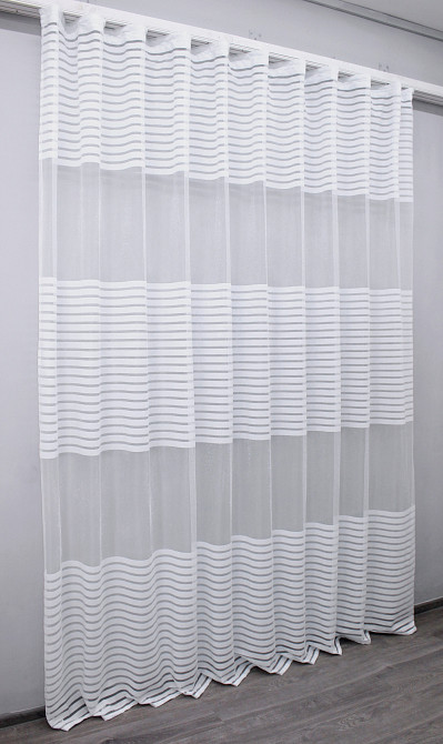 Тюль VR-Textil 1894т Фатин з вишивкою та люрексом Бежевий 300х150 см (40-262) Київ - фото 4