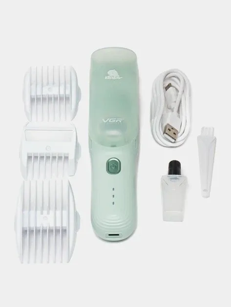 Машинка для стрижки волосся дітей VGR V-155 3 насадки, тиха робота, від акумулятора або мережі Одеса - фото 7