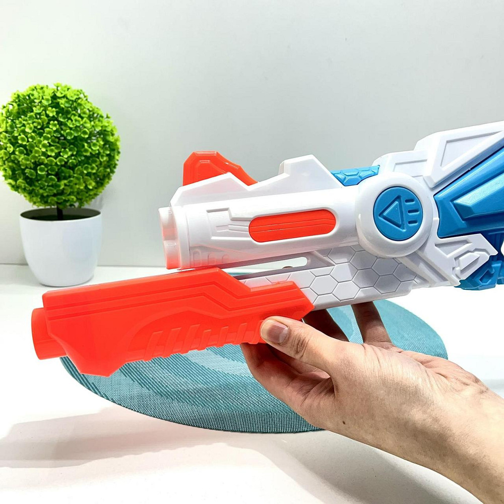 Бластер водяний з помпою 40см Білий з блакитним (M 5855) Чернігів - фото 7