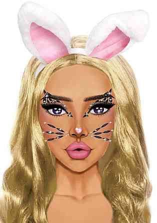 Стразы в виде маски котенка Animal Rhinestone Stick-On Jewels Sex Aura Киев