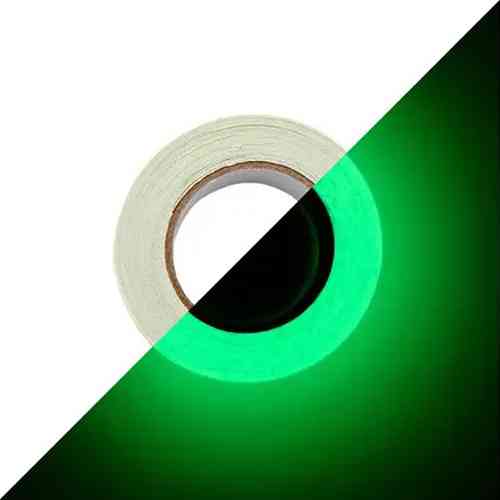Лента люминесцентная клейкая 10мм x 3м, фосфорная, зеленая Вінниця