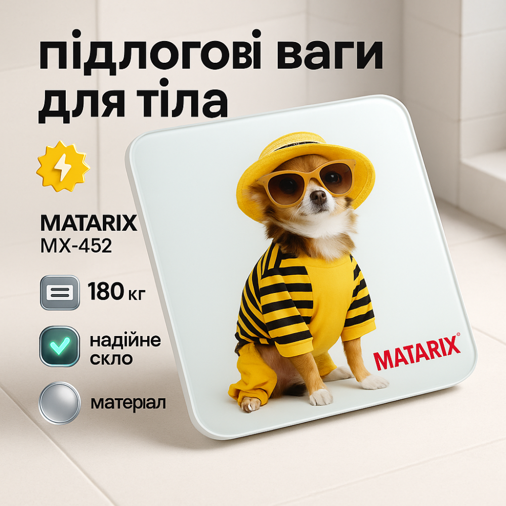 Весы для тела для фитнеса MATARIX, Напольные электронные весы с автоматическим выключением PA-49 Львов - изображение 7